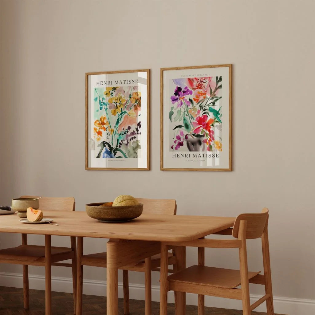 Matisse Watercolour Flowers Poster Set of 2