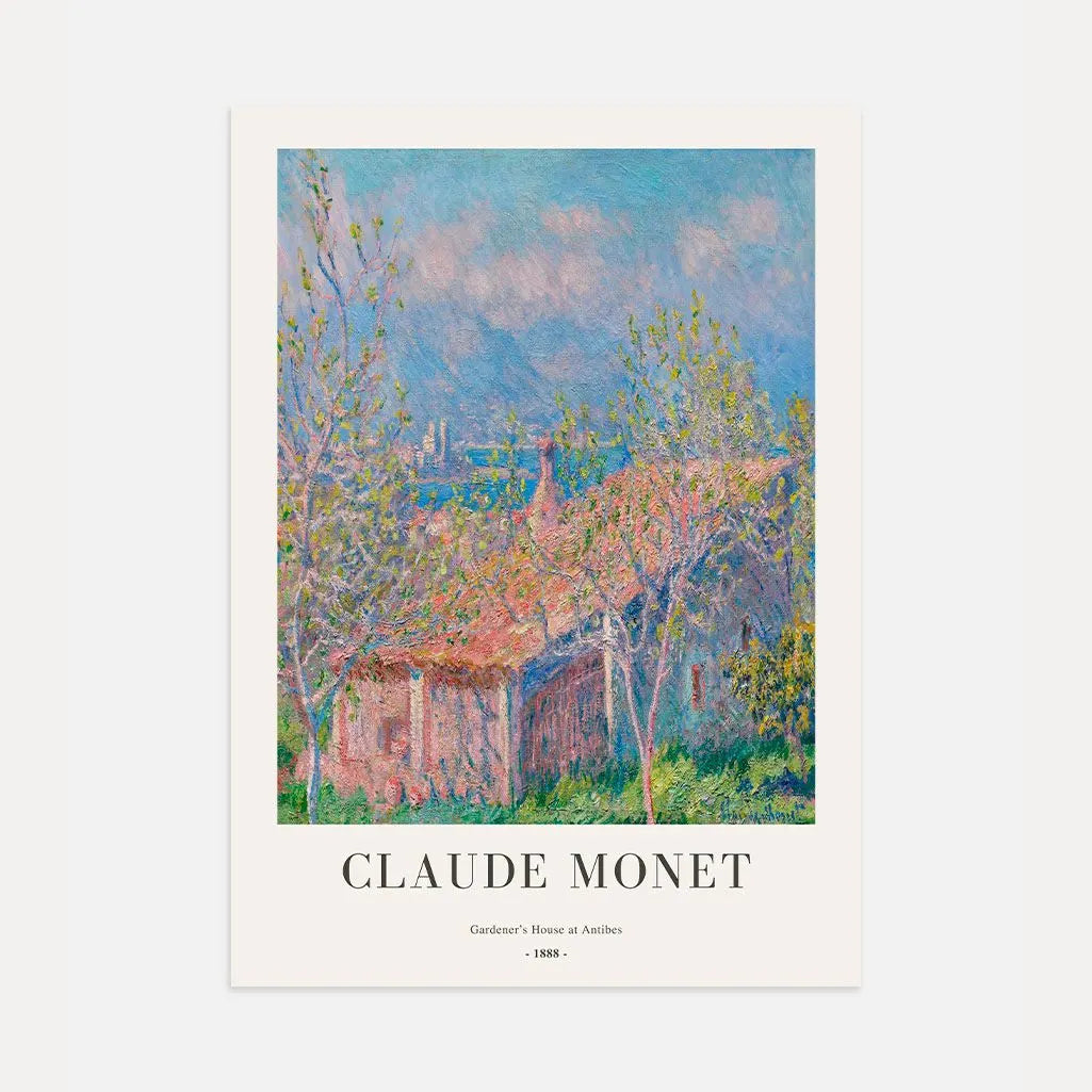 Claude Monet Gardener’s House at Antibes Poster