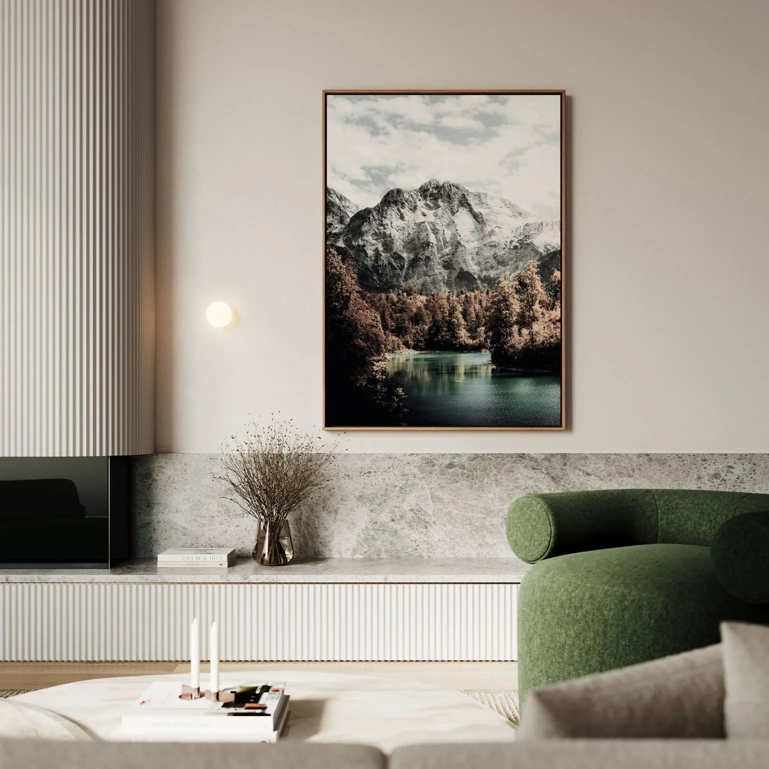 Framed Canvas Print Mountain Strength