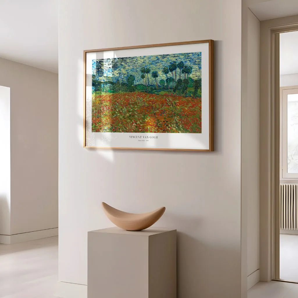 Van Gogh Poppy Field Landscape Poster