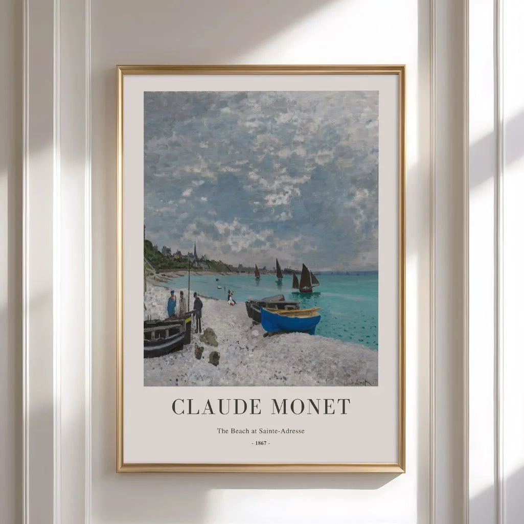 Monet Beach at Sainte-Adresse Poster