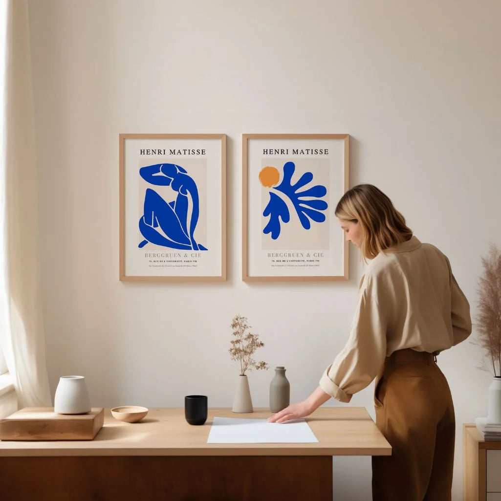 Matisse Blue Cut-Outs Poster Set of 2