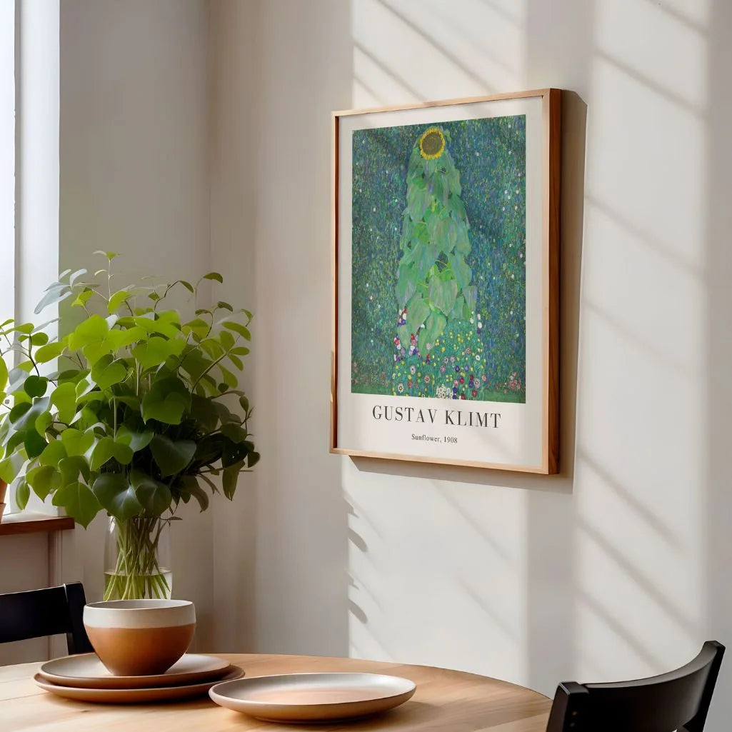 Klimt Sunflower Poster