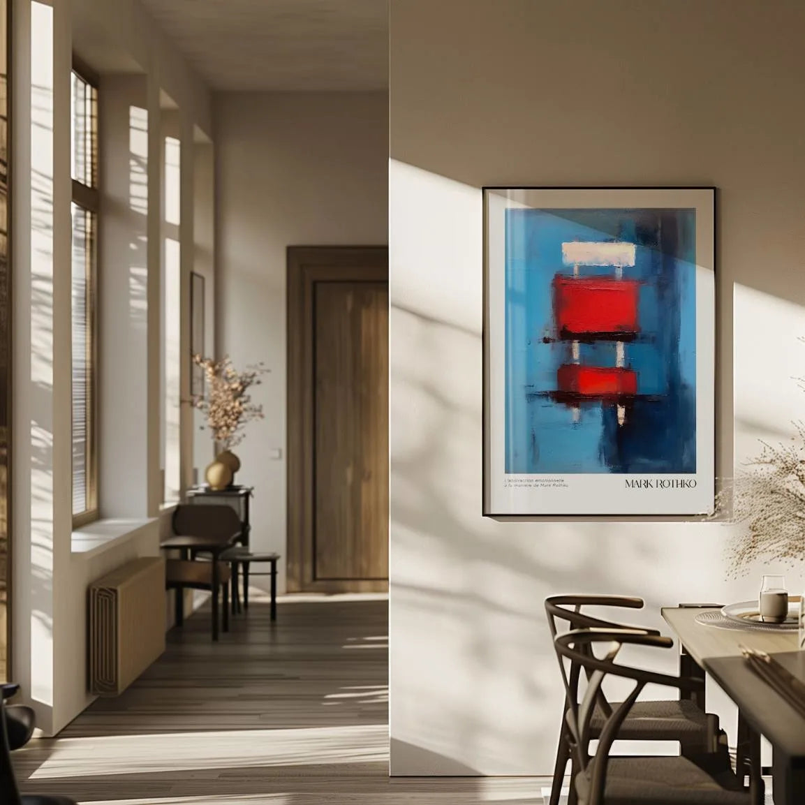 Rothko-Inspired Blue Silence Poster