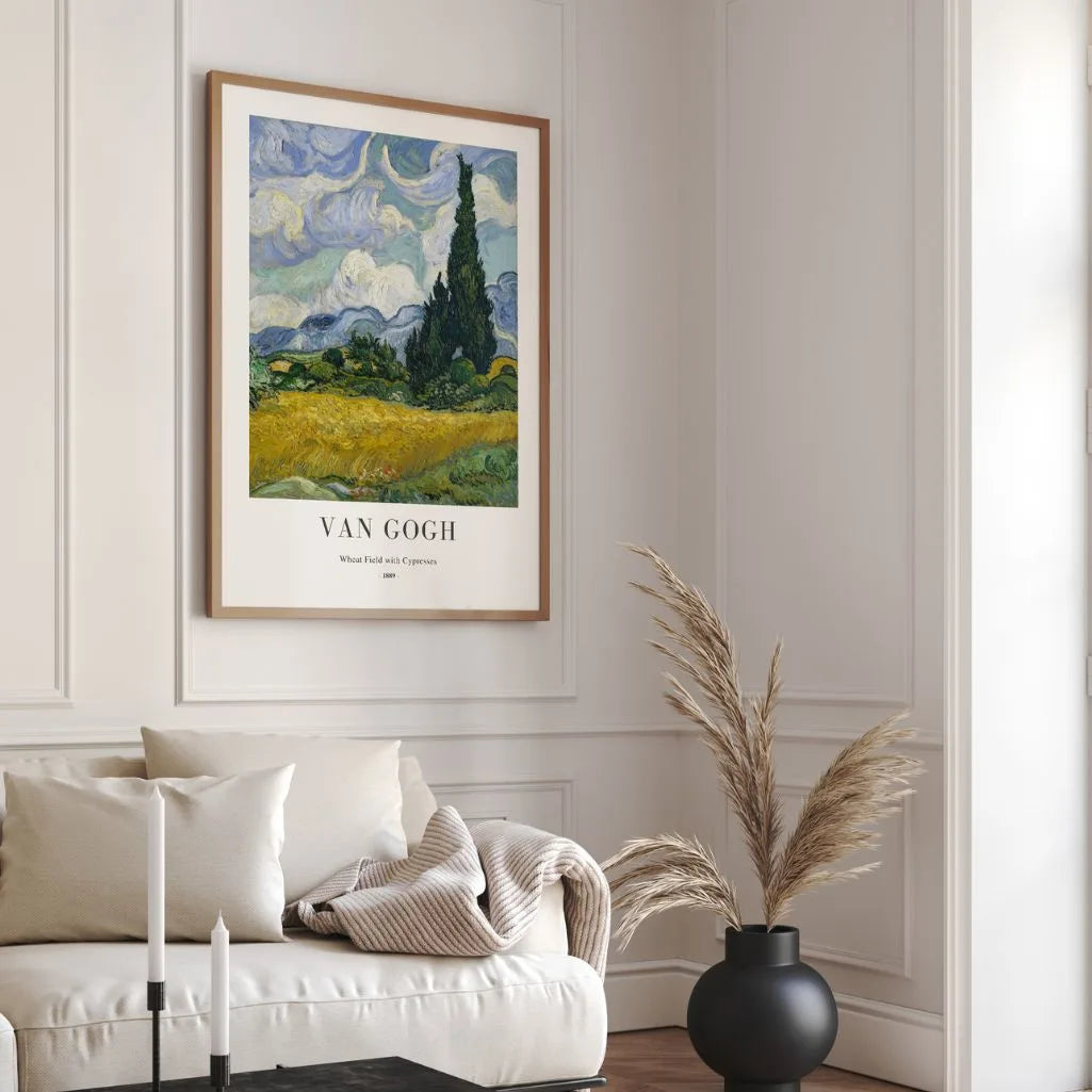 Vincent van Gogh Wheat Field with Cypresses Poster