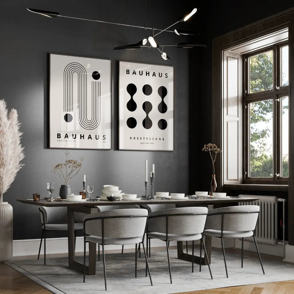 Bauhaus Black Forms Poster Set of 2