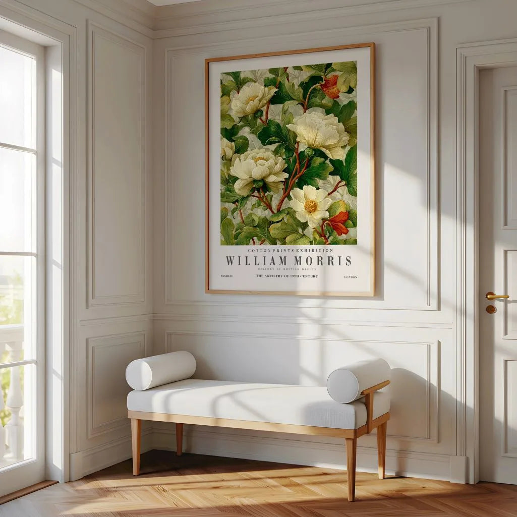 William Morris Cream Floral Poster