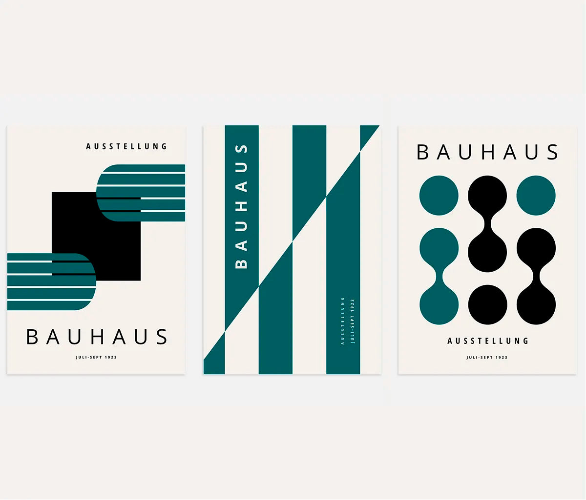 Modular Harmony Bauhaus Poster Set of 3