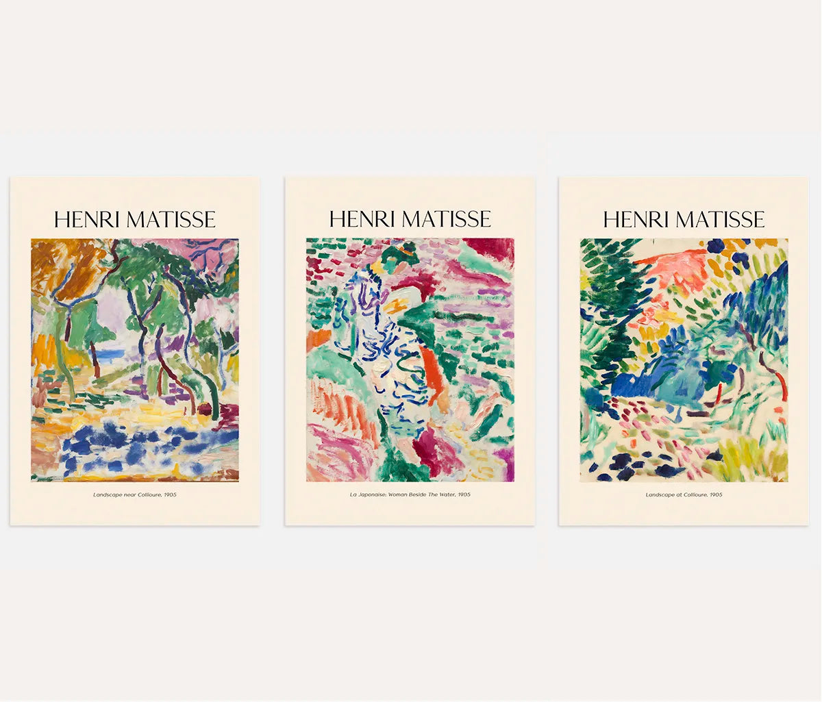 Henri Matisse Collioure Green & Light – Set of 3 Posters