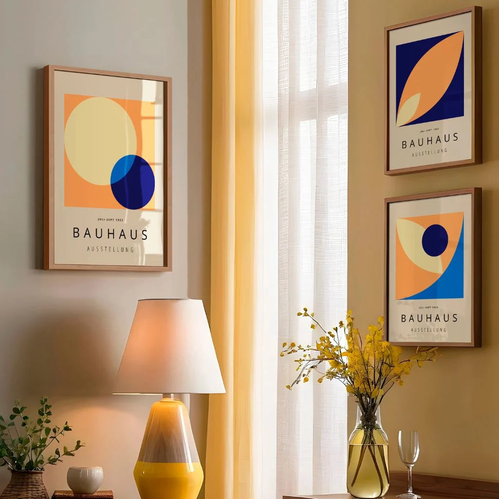 Sunny Form Dynamics Bauhaus Poster Set of 3