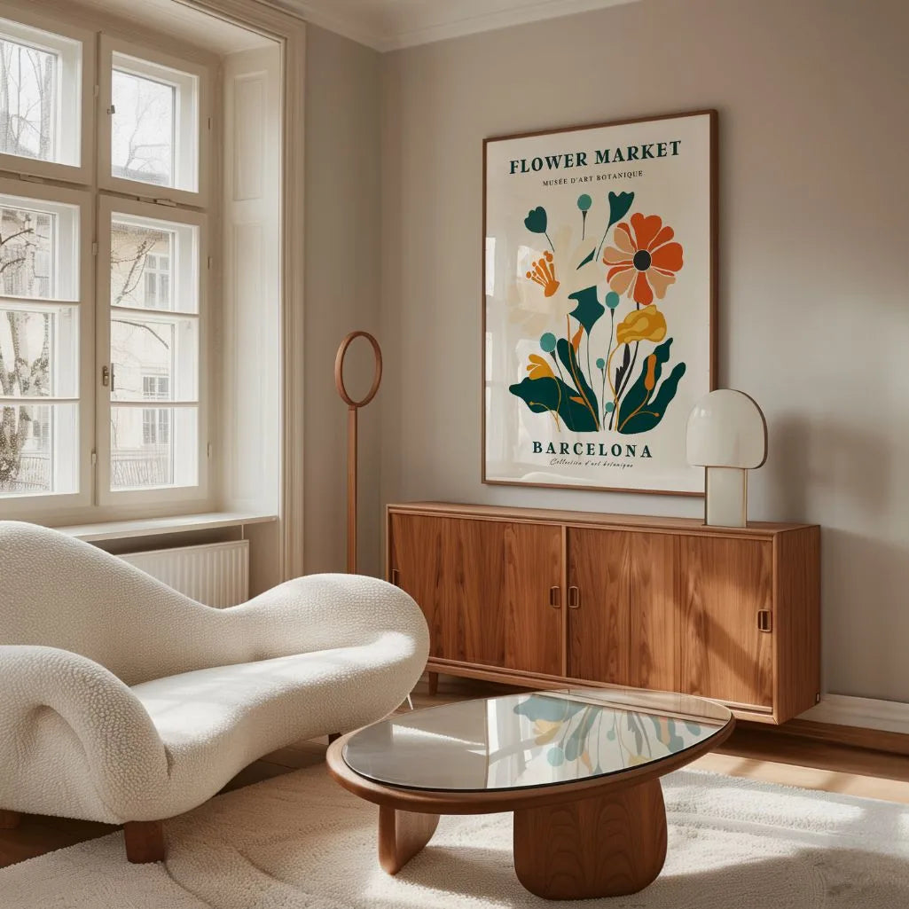 Flower Market Barcelona Poster