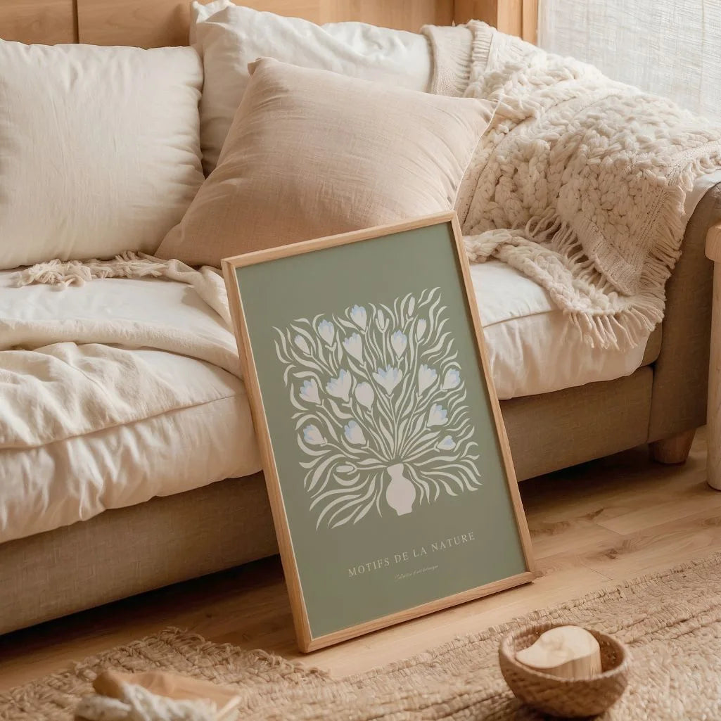 Retro Bouquet in a Vase Poster