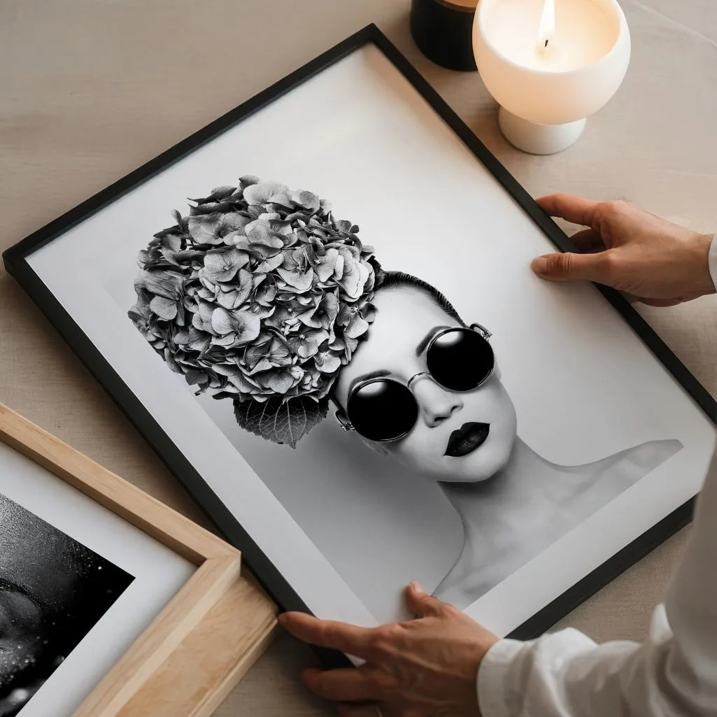 Floral Icon Portrait Poster