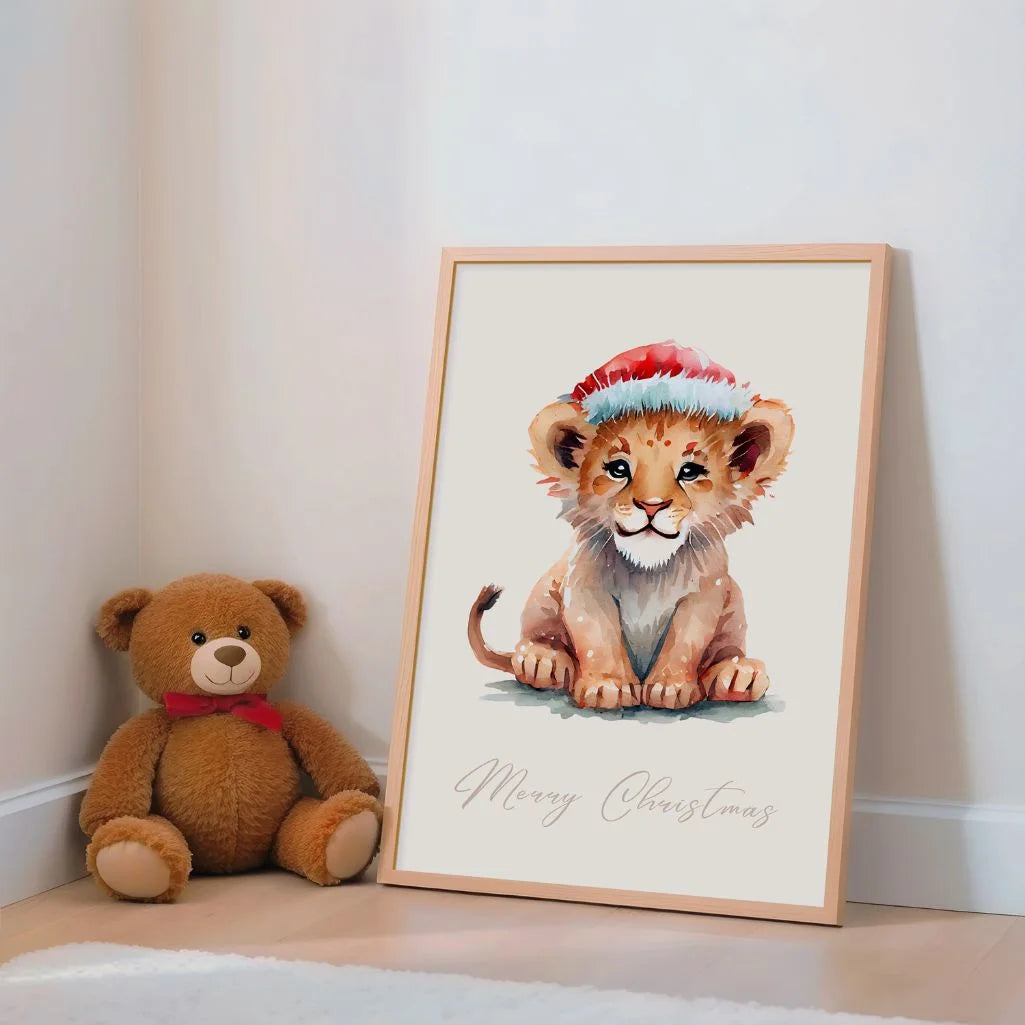 Christmas Lion Poster