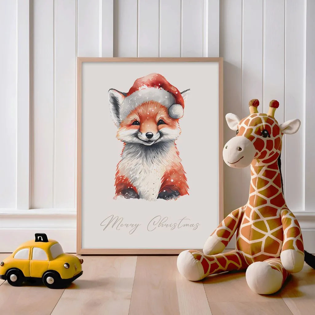 Christmas Fox Poster