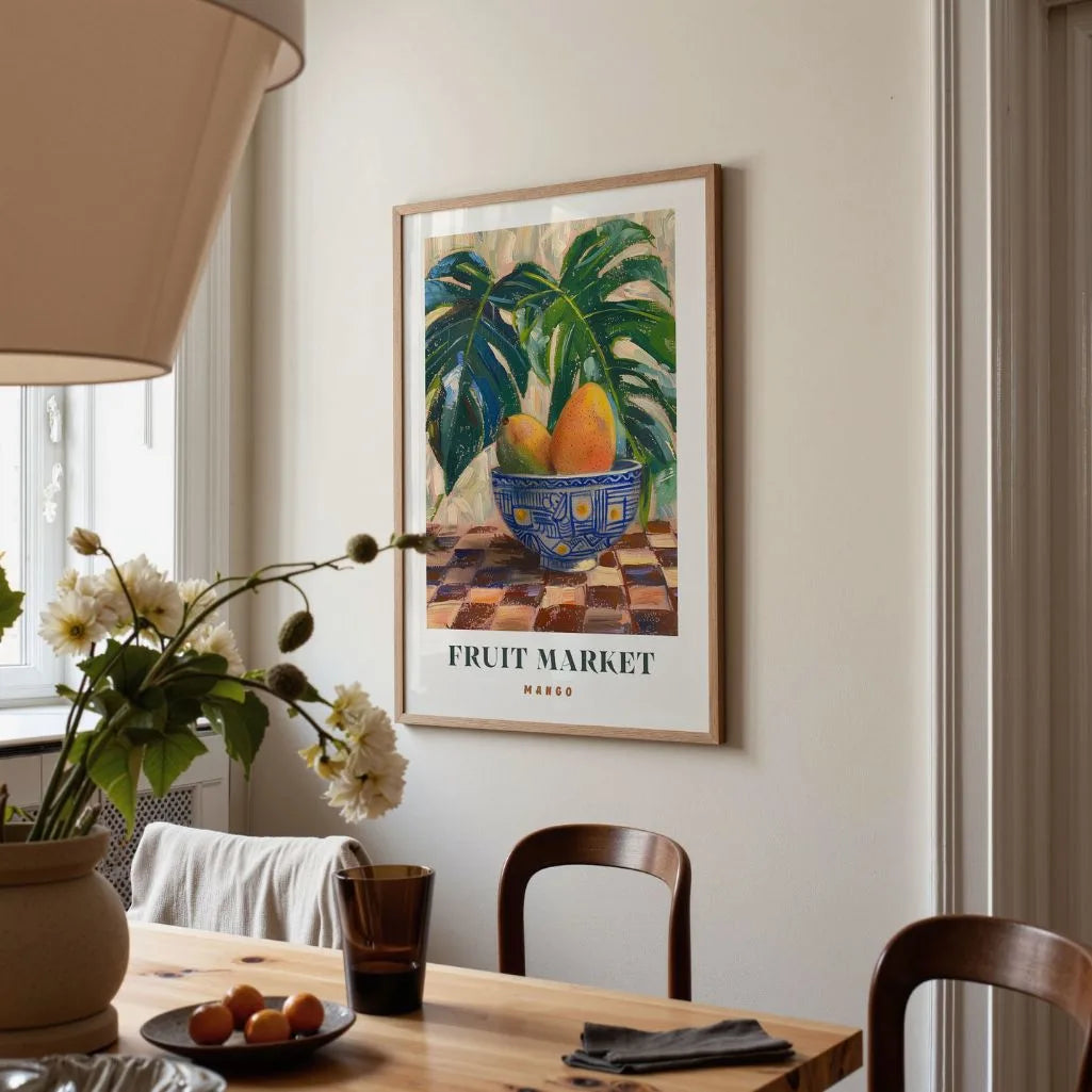 Mango in a Decorative Bowl Poster
