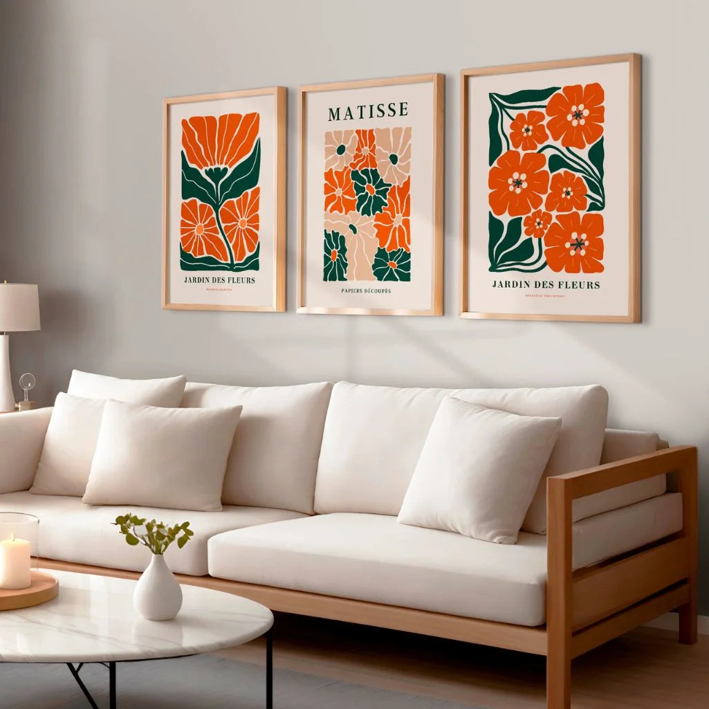 Henri Matisse Cut-Out Flower Garden Set of 3 Posters