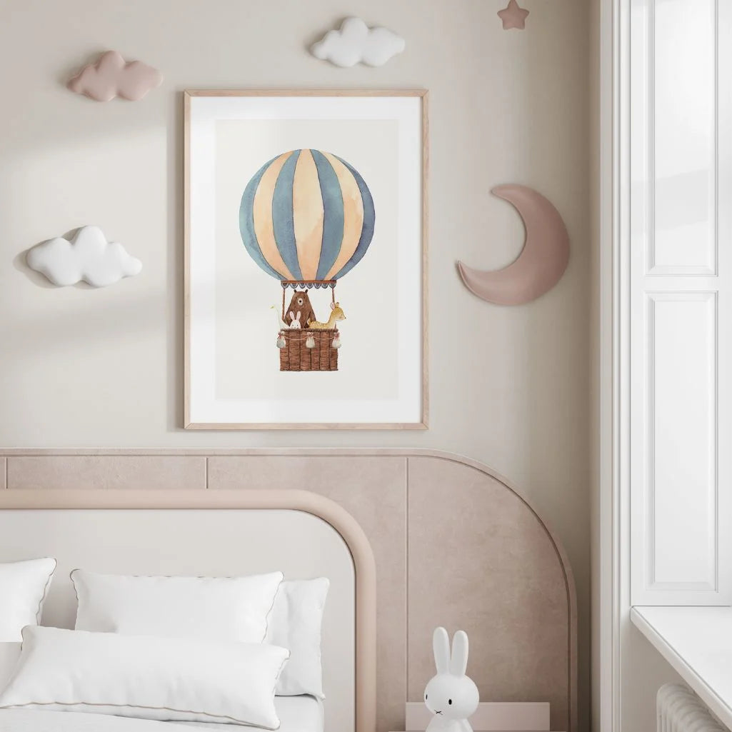 Woodland Animal Balloon Poster
