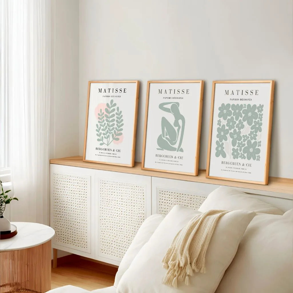 Henri Matisse Green Harmony Set of 3 Posters