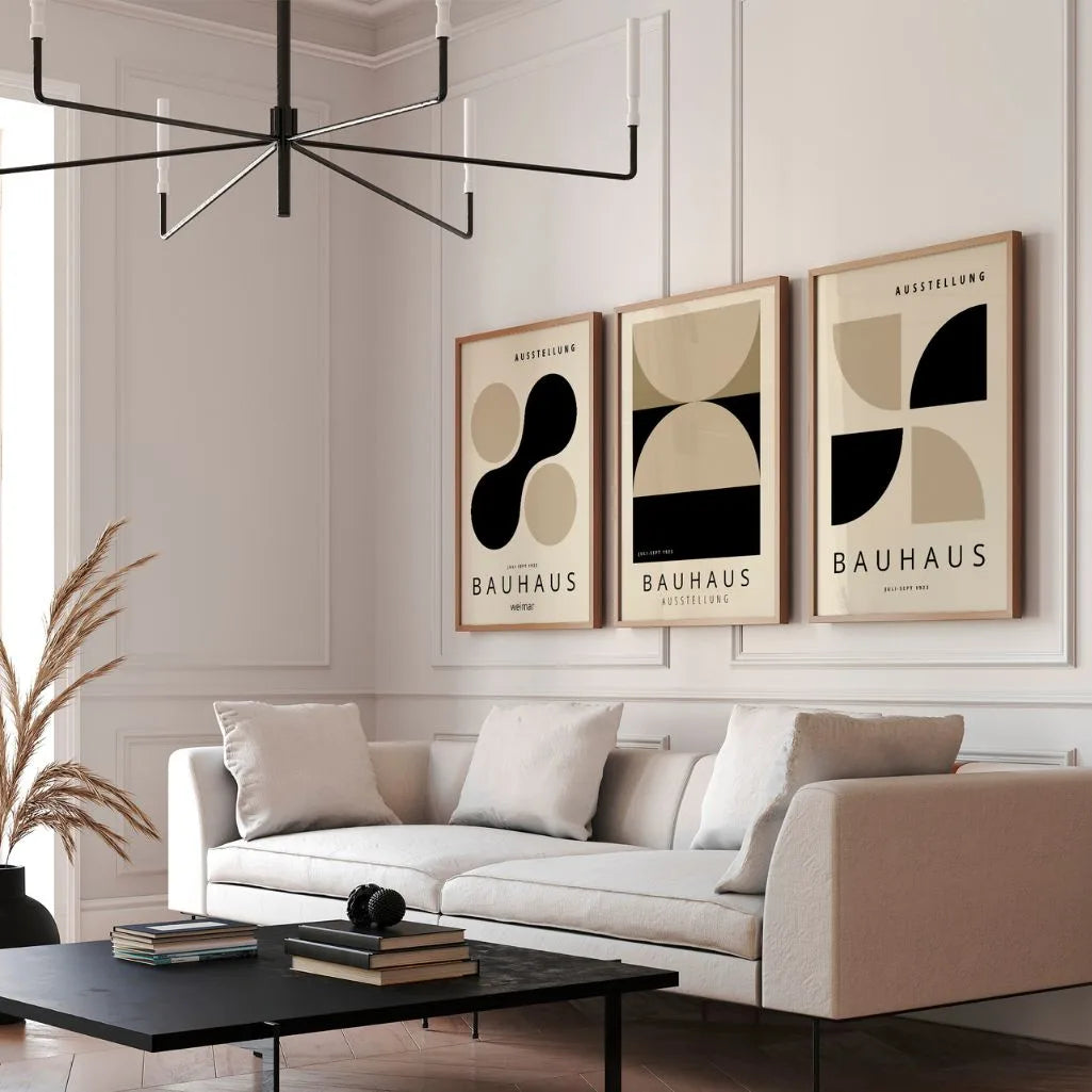 Bauhaus Weimar Plane Rhythm Set of 3 Posters
