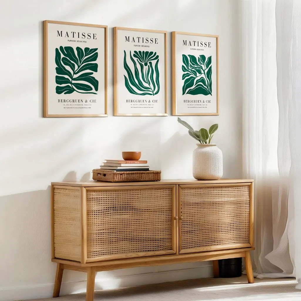 Henri Matisse Green Leaf Garden Set of 3 Posters