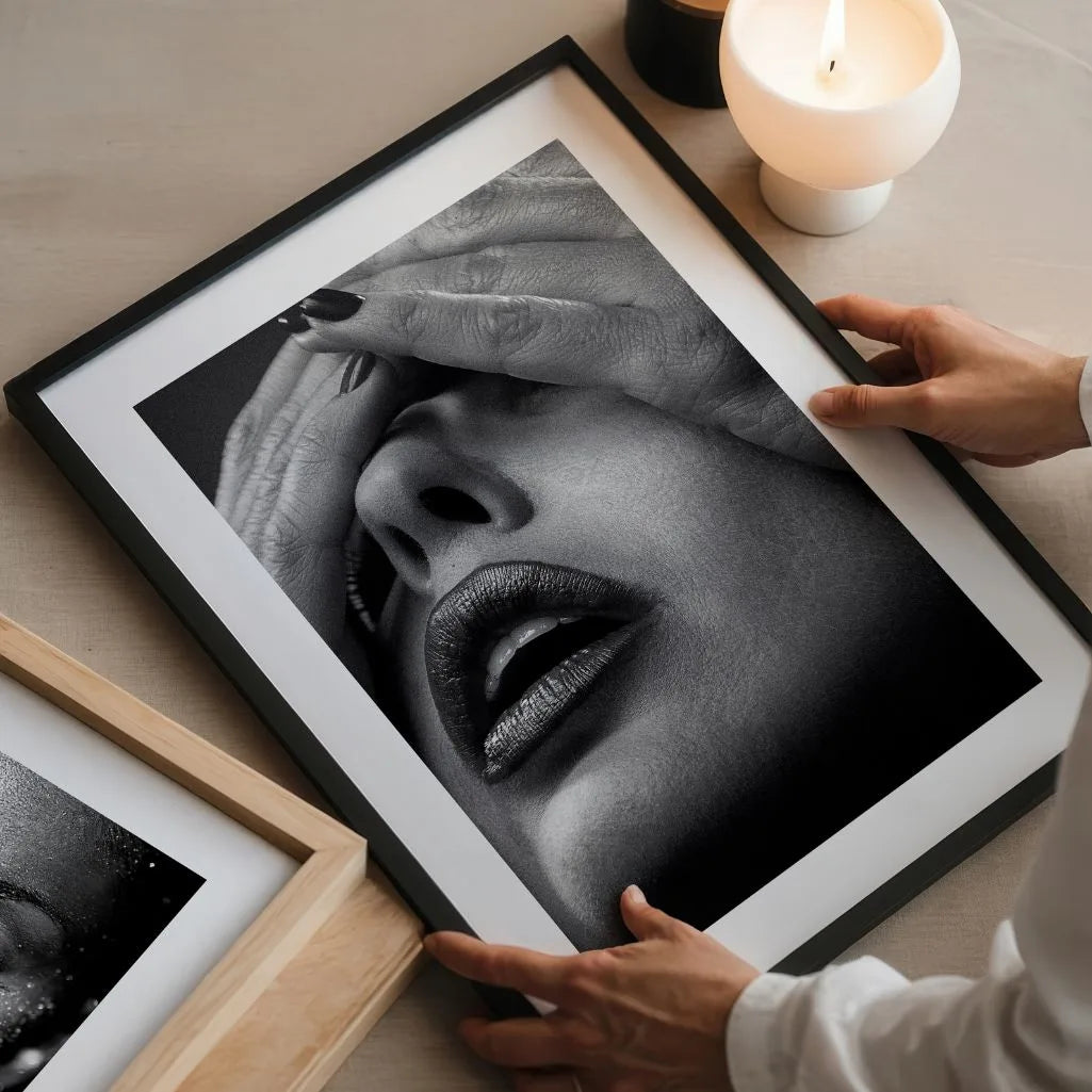 Noir Emotion Portrait Poster