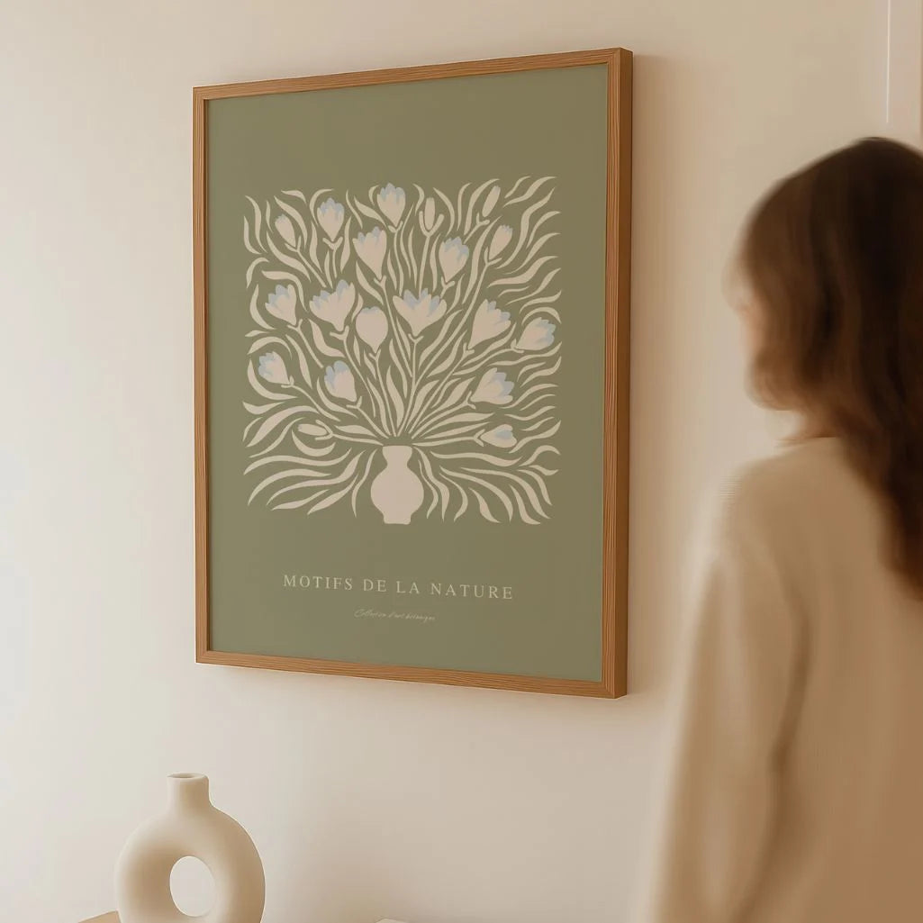 Retro Bouquet in a Vase Poster