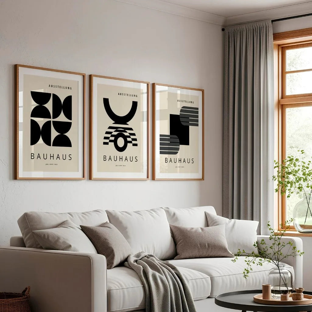 Exhibition Rhythm Bauhaus Poster Set of 3