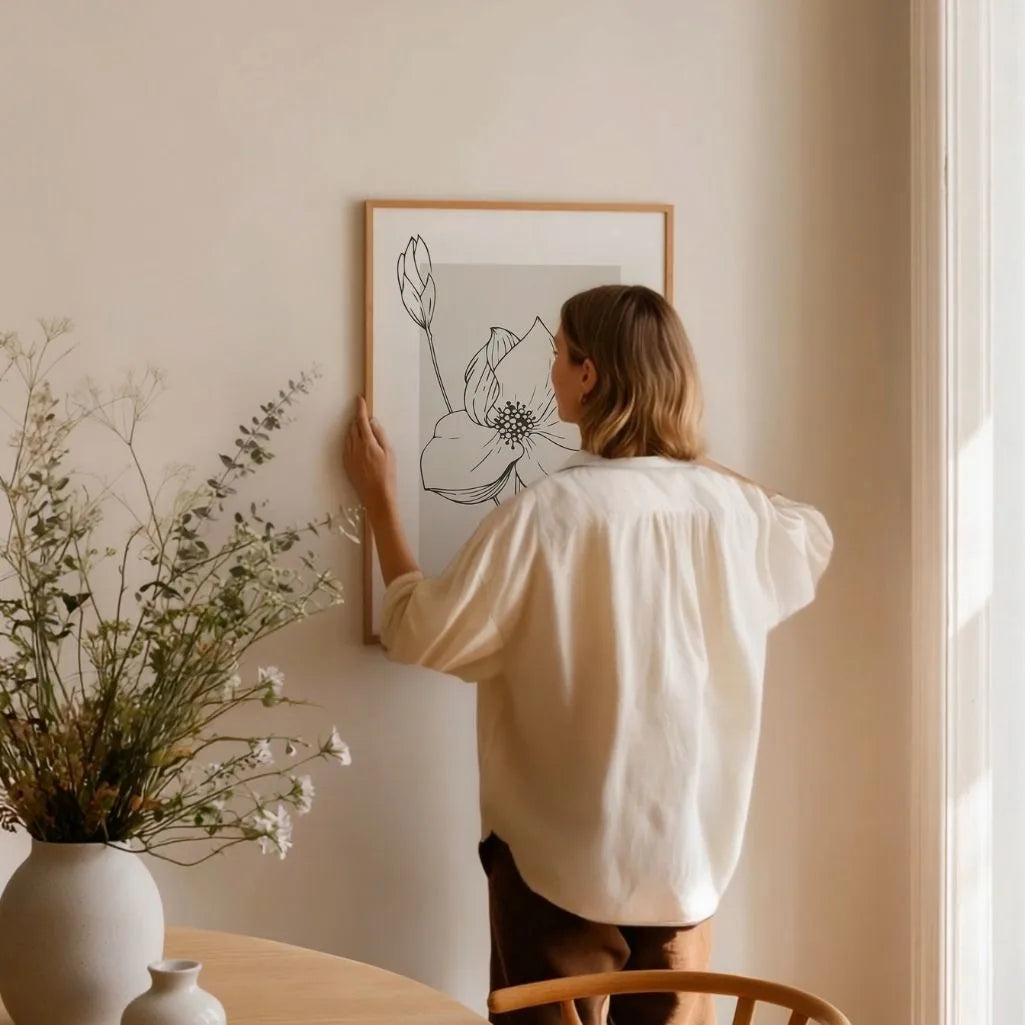 Anemone Floral Silhouette Poster