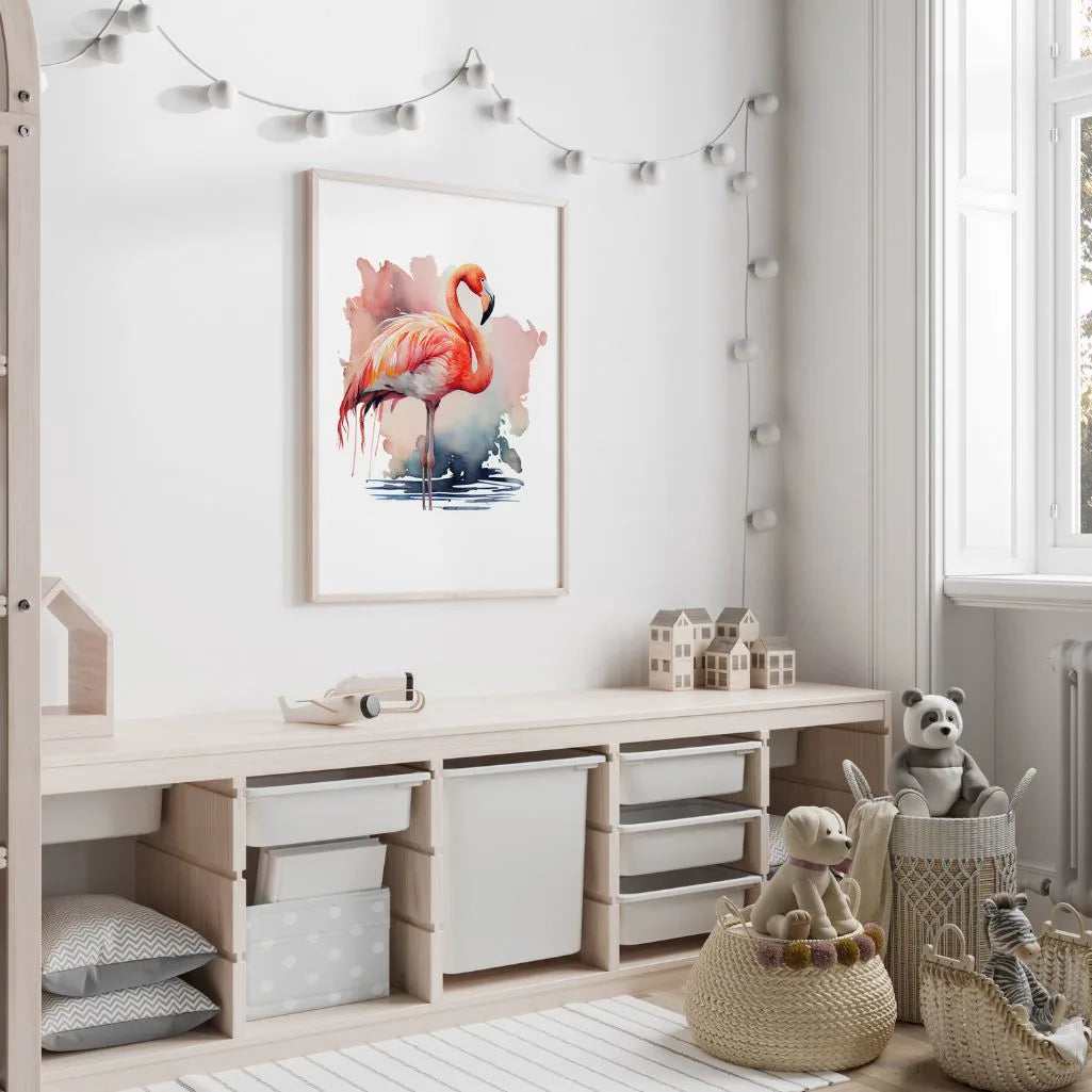 Watercolor Flamingo Poster