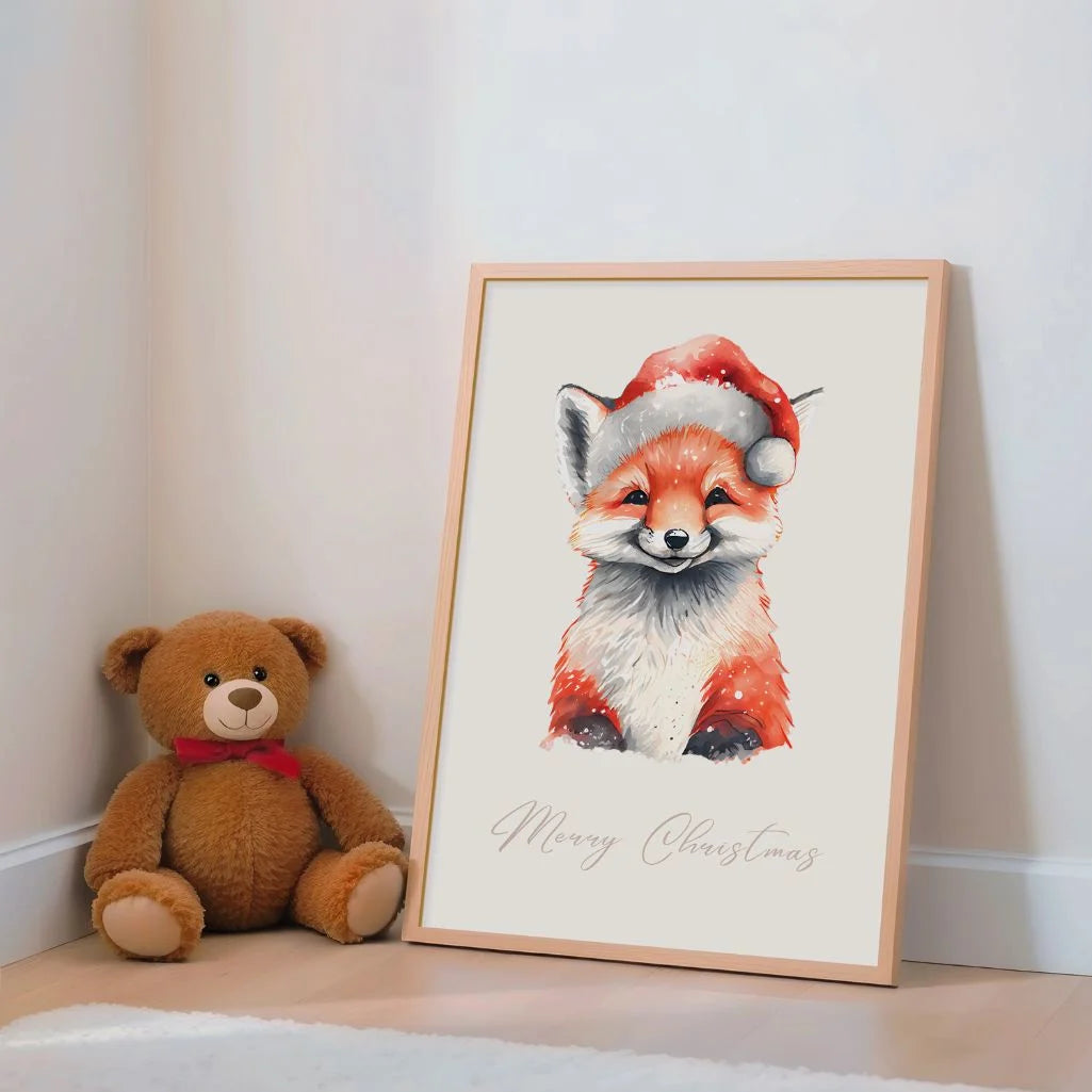 Christmas Fox Poster