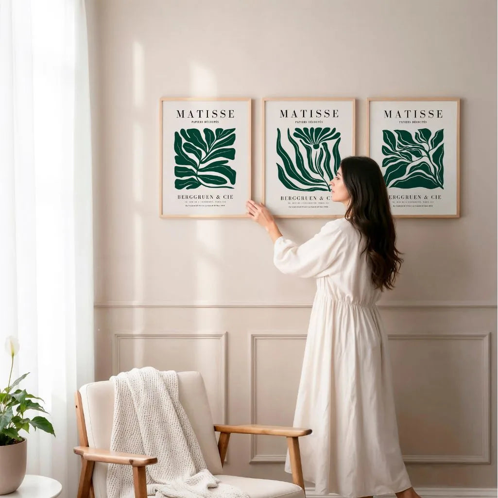 Henri Matisse Green Leaf Garden Set of 3 Posters