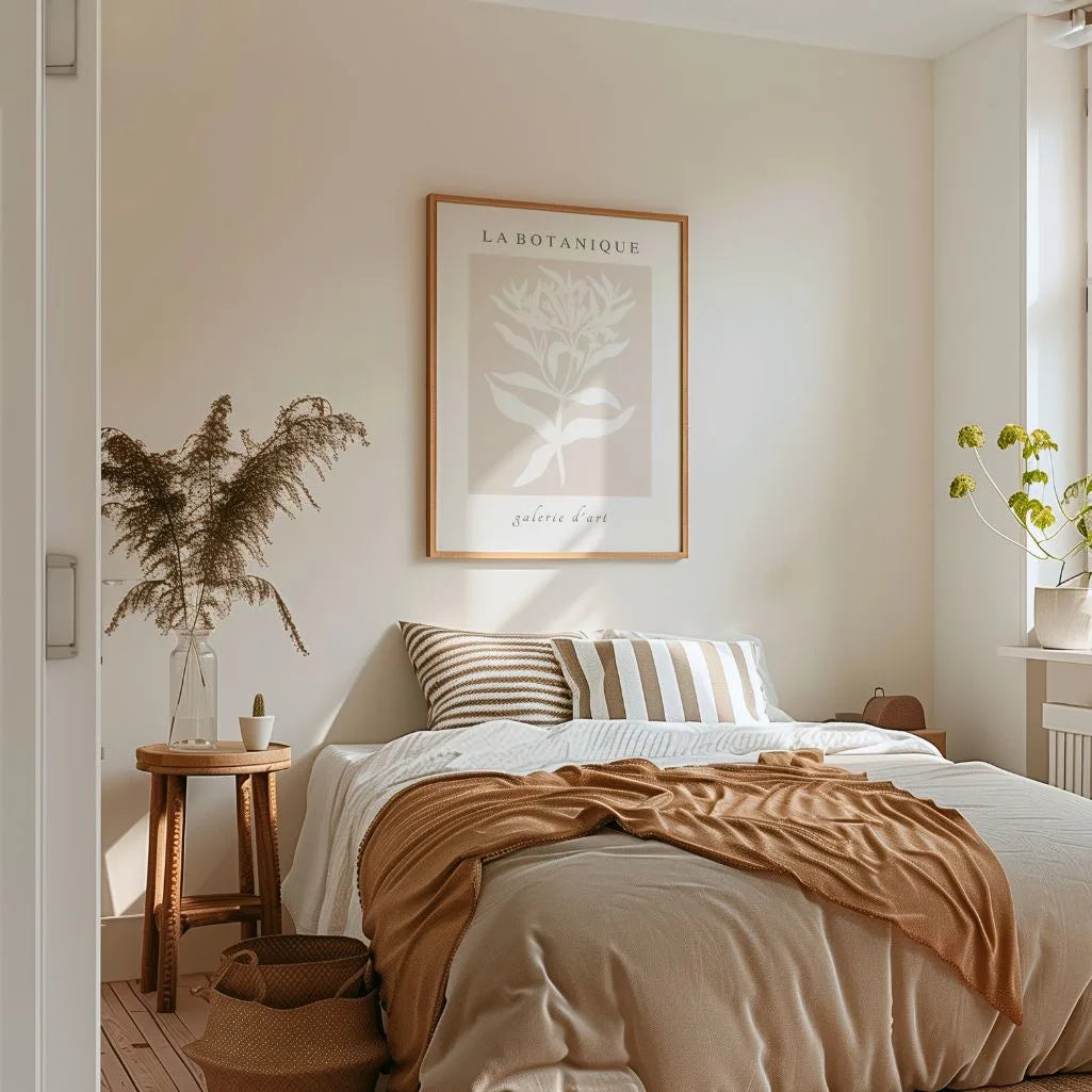 La Botanique Beige Flowers Poster