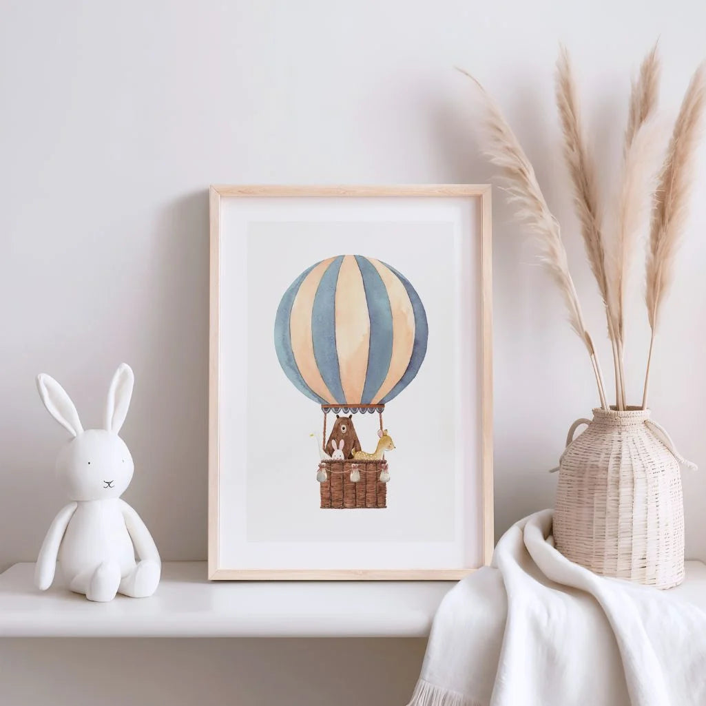 Woodland Animal Balloon Poster