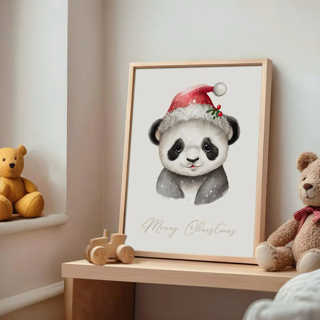 Christmas Panda Poster