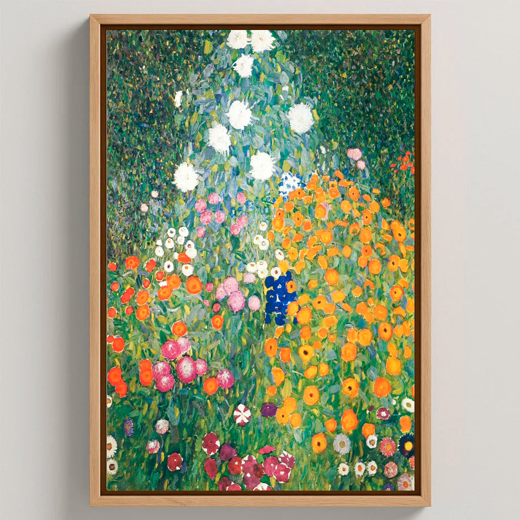 Framed Canvas Print Flower Garden