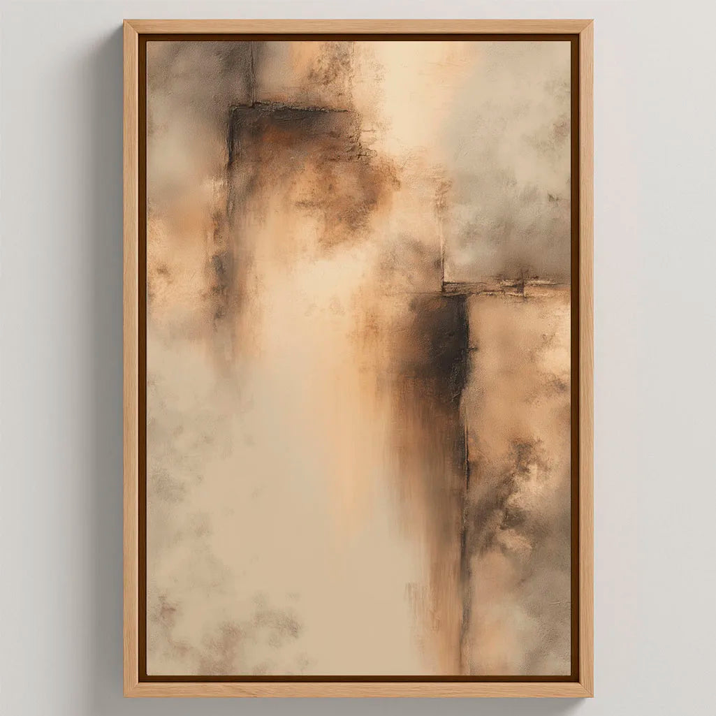 Framed Canvas Print Golden Trace