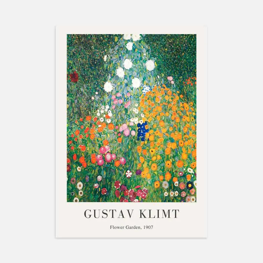 Klimt Flower Garden Poster