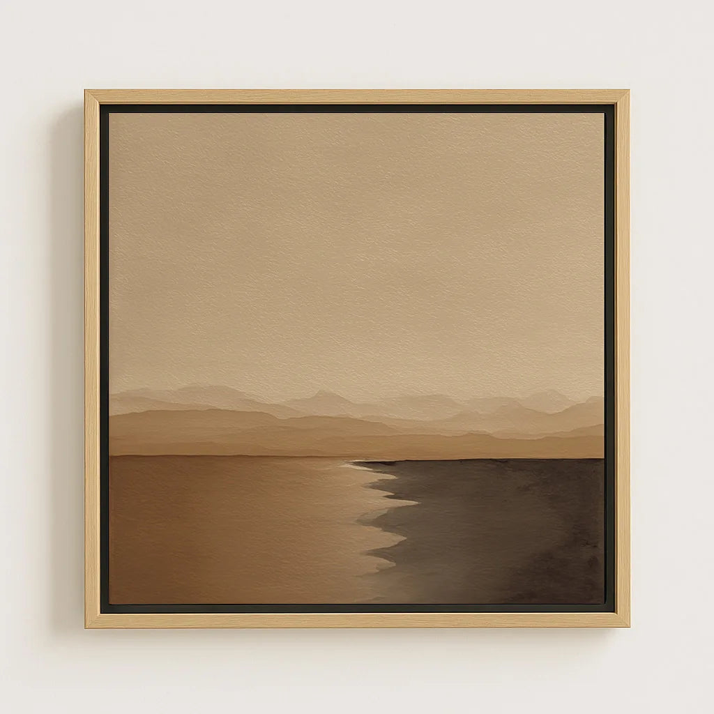 Framed Canvas Print Horizon of Silence
